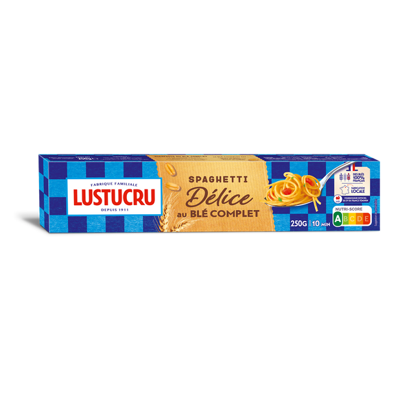 Délice au blé complet spaghetti LUSTUCRU sachet 250g