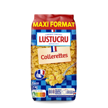 Pâtes Les bonnes collerettes françaises LUSTUCRU sachet de 1kg