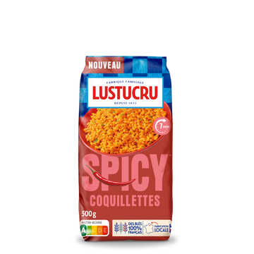 Coquillettes qualité supérieure spicy sachet papier LUSTUCRU 500g