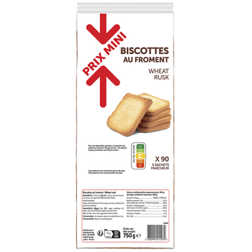 Biscotte au froment PRIX MINI - 750g