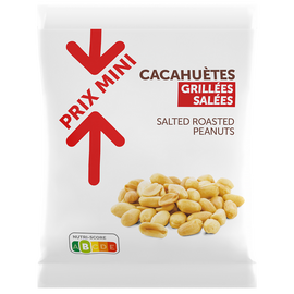 Cacahuètes grillées salées PRIX MINI - 250g
