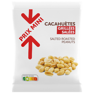 Cacahuètes grillées salées PRIX MINI - 250g