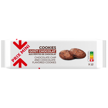 Cookies goût chocolat pépites chocolat PRIX MINI - 200g