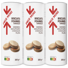 Biscuits fourrés chocolat PRIX MINI - 3x300g
