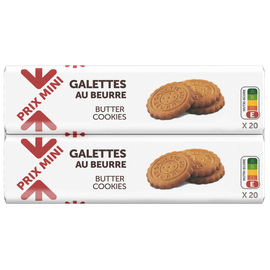 Biscuits Galettes au beurre PRIX MINI - paquet 2x125g