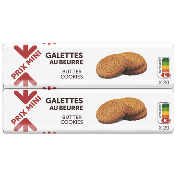 Biscuits Galettes au beurre PRIX MINI - paquet 2x125g