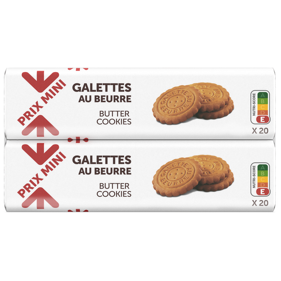 Biscuits Galettes au beurre PRIX MINI - paquet 2x125g
