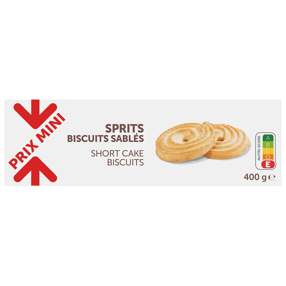 Biscuits sablés sprits PRIX MINI - 400g