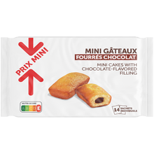 Mini gâteaux fourrés chocolat PRIX MINI - 420g, x14