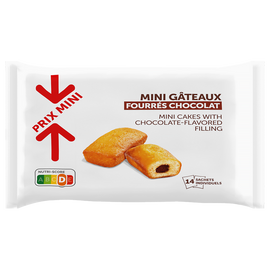 Mini gâteaux fourrés chocolat PRIX MINI - 420g, x14