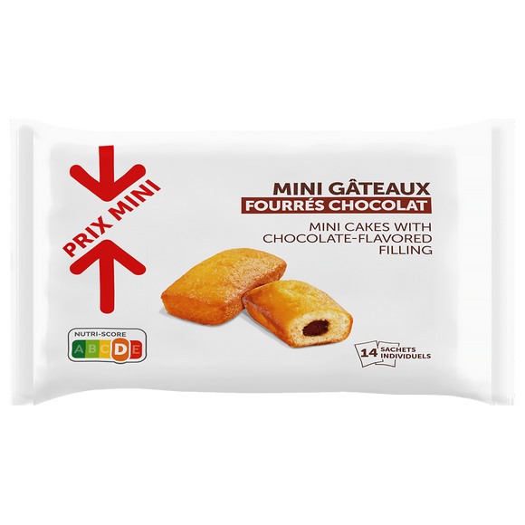 Mini gâteaux fourrés chocolat PRIX MINI - 420g, x14