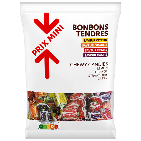 Bonbons tendres à macher PRIX MINI sachet 500g