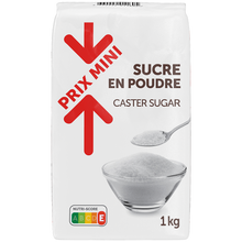 Sucre en poudre blanc PRIX MINI - sachet 1kg