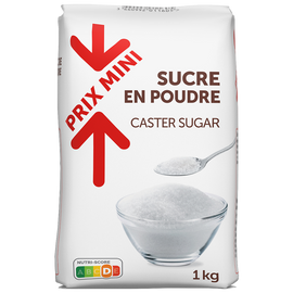 Sucre en poudre blanc PRIX MINI - sachet 1kg