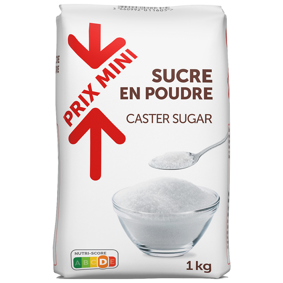 Sucre en poudre blanc PRIX MINI - sachet 1kg