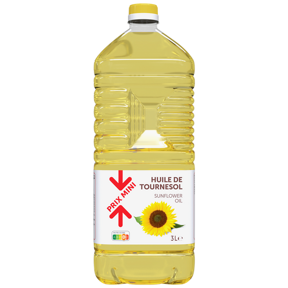 Huile de tournesol PRIX MINI - Bouteille 3L