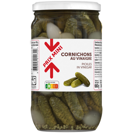 Cornichons au vinaigre PRIX MINI - bocal 360g