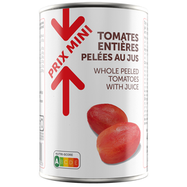 Tomates entières pelées PRIX MINI - Boîte 238g