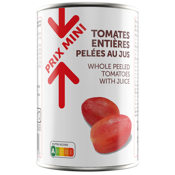 Tomates entières pelées PRIX MINI - Boîte 238g