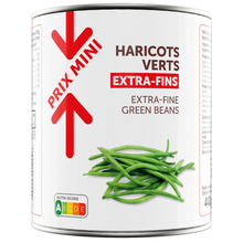 Haricots verts extra fins PRIX MINI - Boîte de 440g net égoutté