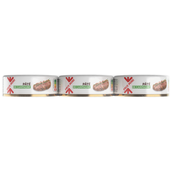 Pâté de campagne PRIX MINI lot 3x1/10 234g