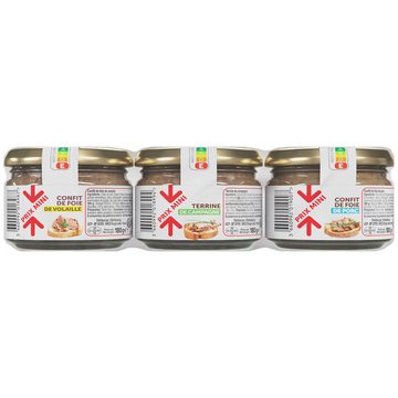Assortiments de terrines PRIX MINI - 3x180g