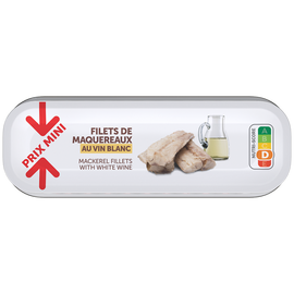 Filets de maquereaux vin blanc PRIX MINI - boîte 176g
