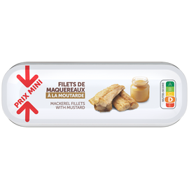 Filets de maquereaux sauce moutarde PRIX MINI - boîte 169g