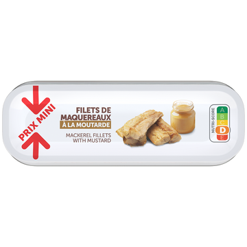Filets de maquereaux sauce moutarde PRIX MINI - boîte 169g