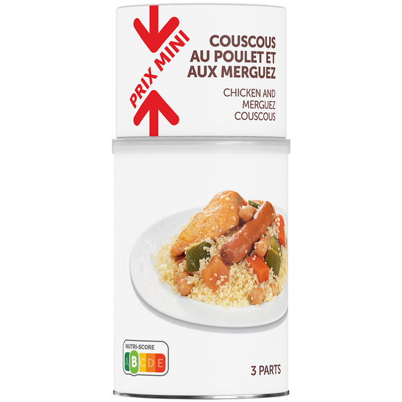 Couscous volaille et aux légumes PRIX MINI - boîte 3/2 de 980g