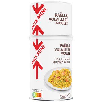 Paëlla volaille & fruits de mer PRIX MINI - boîte 3/2 1kg