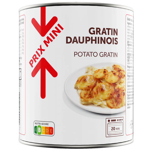 Gratin dauphinois PRIX MINI - boîte 850g