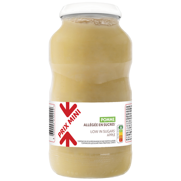 Compote de pommes allégée en sucres PRIX MINI - bocal 720g