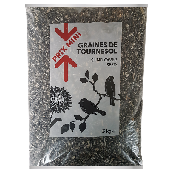 Graine de tournesol pour oiseaux PRIX MINI sac 3kg