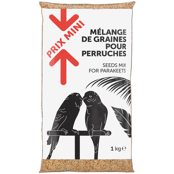 Mélange de graines pour perruches PRIX MINI sac 1kg