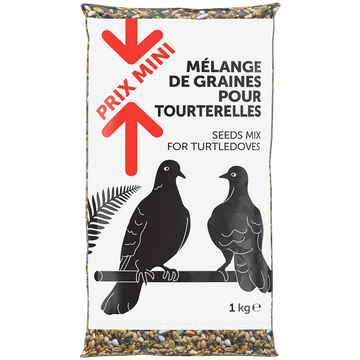 Mélange de graines pour tourterelles PRIX MINI sac 1kg