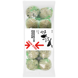 Boules de graisse pour oiseaux de la nature x10 PRIX MINI 900g