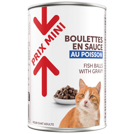 Boîte pour chat Boulettes en sauce poisson PRIX MINI - 400g