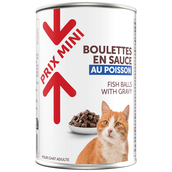 Boîte pour chat Boulettes en sauce poisson PRIX MINI - 400g