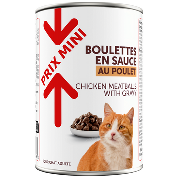 Boîte pour chat Boulettes sauce pouletPRIX MINI - 400g