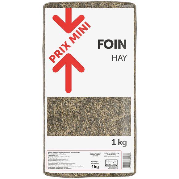 Foin compact pour rongeurs PRIX MINI sac 1kg
