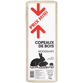 Copeaux de bois pour rongeurs PRIX MINI sac 1kg