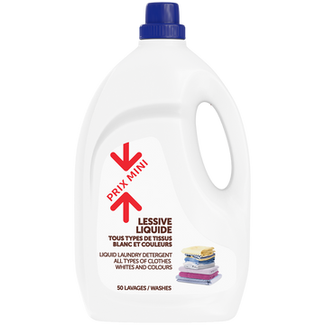 Lessive liquide PRIX MINI - 50 lavages, 3L