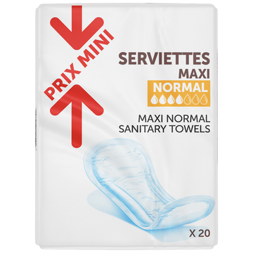 Serviettes hygiéniques ultra normal PRIX MINI - x20