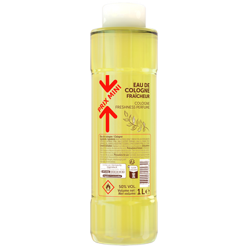Eau de cologne fraîche PRIX MINI - flacon 1L