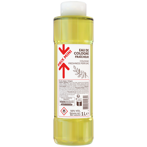 Eau de cologne fraîche PRIX MINI - flacon 1L