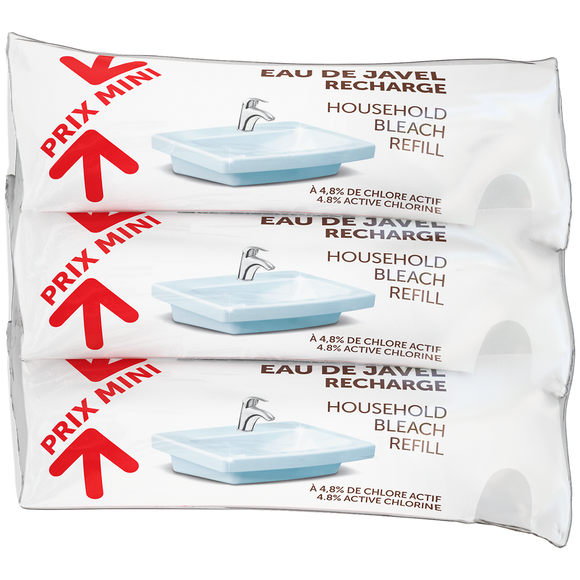 Eau de javel bec recharge 3x250ml PXM