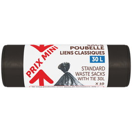 Sacs poubelle liens classiques PRIX MINI - 10X30L
