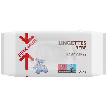 Lingettes bébé TAMI PRIX MINI x72