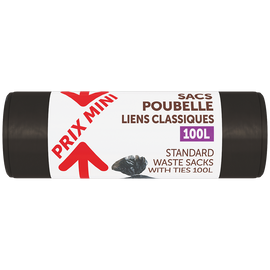 Sacs poubelle liens classiques PRIX MINI - 10x100L